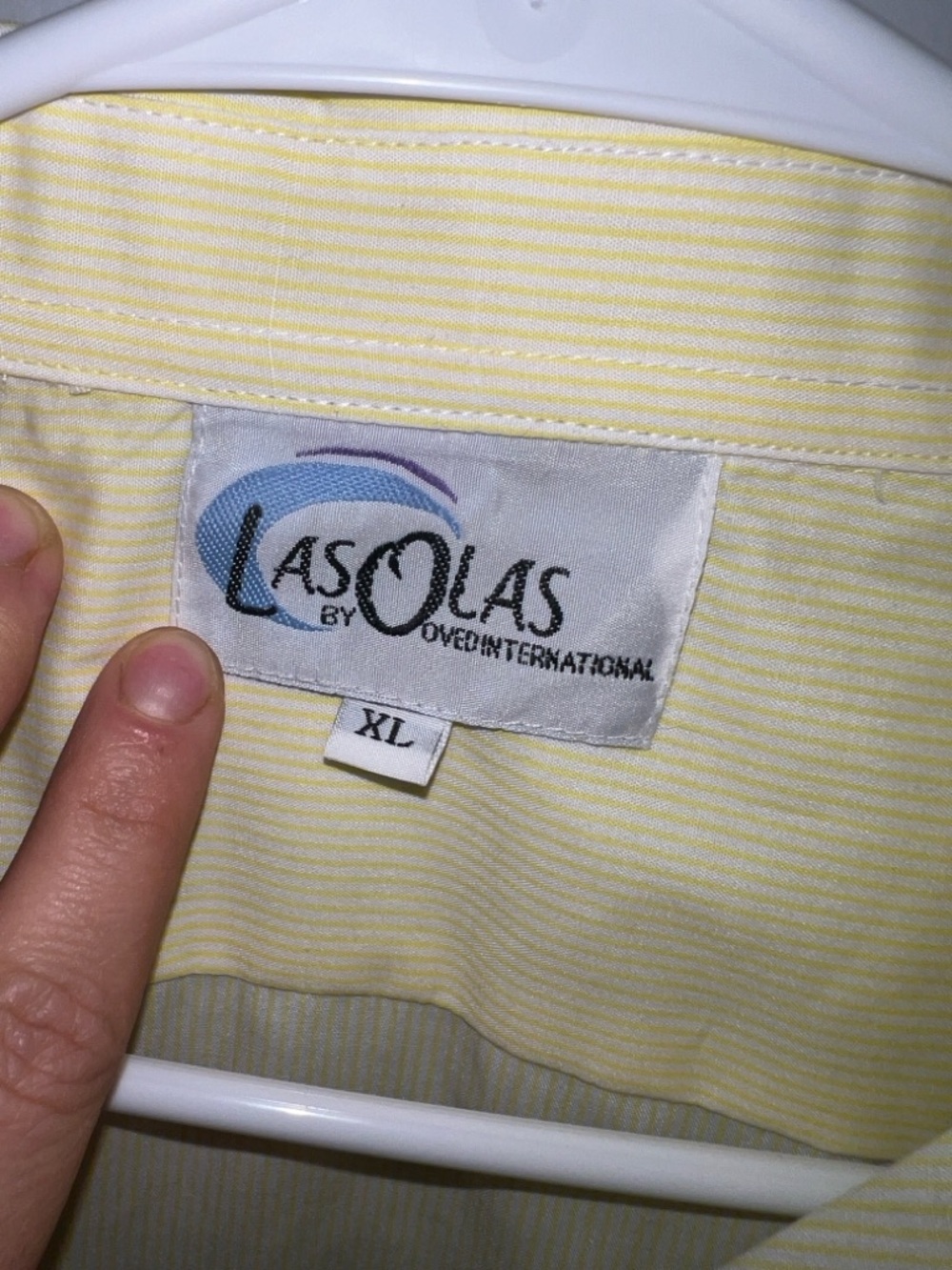 Las Olas by Oved International Yellow Striped Button-Up Shirt - Picture 6 of 10